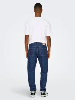 ONSTYE Tiro alto Corte loose Vaqueros